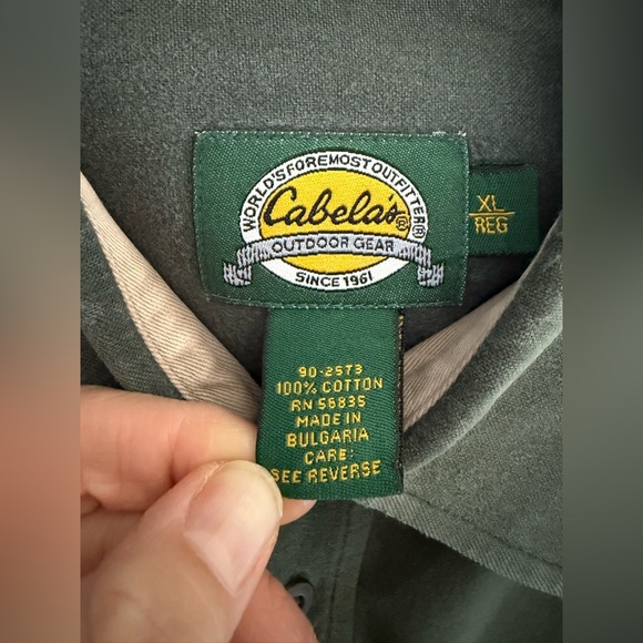Cabelas Outdoor Gear Button Down Long Sleeve Collared Shirt Men’s SZ XL Regular - Picture 2 of 8